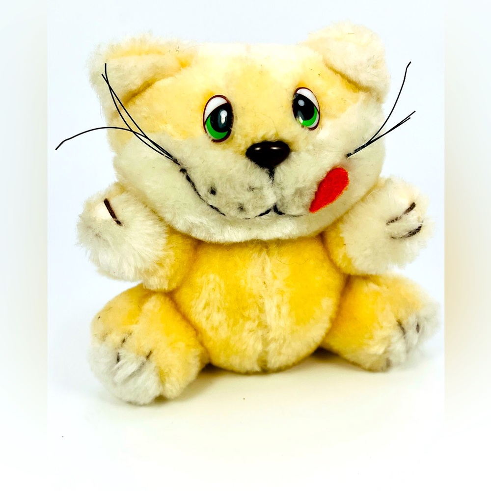 Vintage Russ Berrie Al. E. Kat Plush Cat Kitty 4” Stuffed Animal Toy